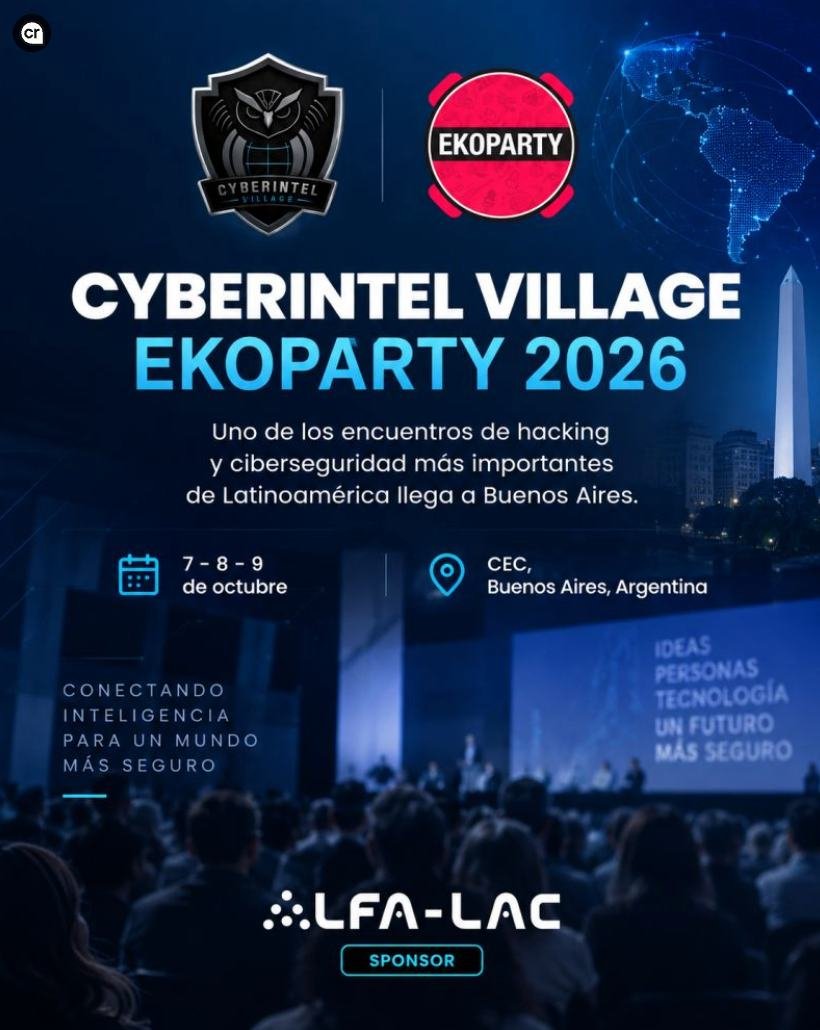 CyberIntel Village · Ekoparty 2026 — Buenos Aires, ALFA-LAC sponsor